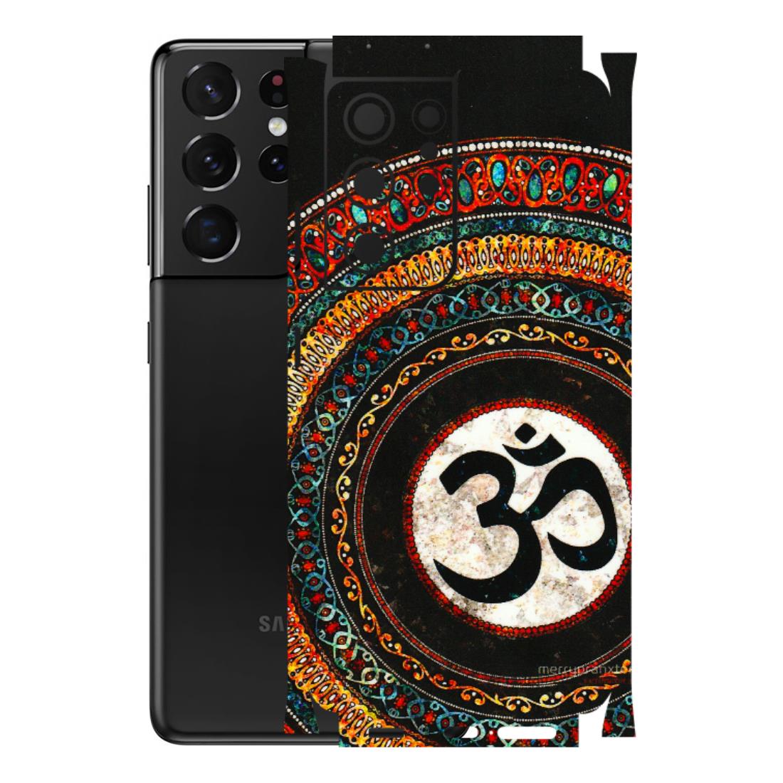 Samsung A/S Series Phone Skins (All Models) - Aum Chant Abstract - 3D Embossed Finish (L-42) Samsung Galaxy S21 Ultra 5G