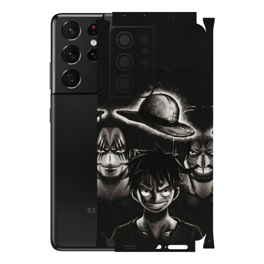 Samsung A/S Series Phone Skins (All Models) - Black Luffy Hat - 3D Embossed Finish (L-57) Samsung Galaxy S21 Ultra 5G