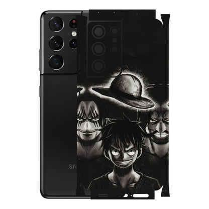 Samsung A/S Series Phone Skins (All Models) - Black Luffy Hat - 3D Embossed Finish (L-57) Samsung Galaxy S21 Ultra 5G