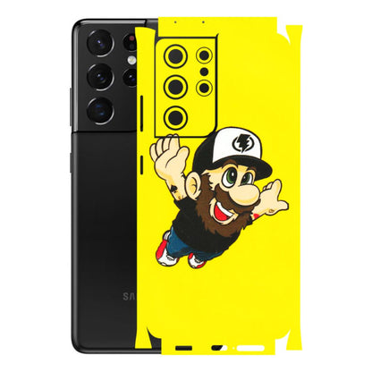 Samsung A/S Series Phone Skins (All Models) - Flying Beardo - 3D Embossed Finish (L-60) Samsung Galaxy S21 Ultra 5G