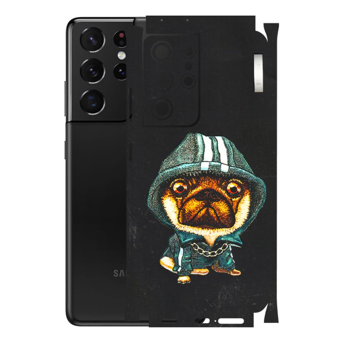 Samsung A/S Series Phone Skins (All Models) - Puppy N Hoodie - 3D Embossed Finish (L-90) Samsung Galaxy S21 Ultra 5G