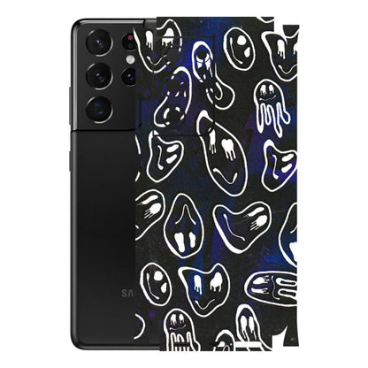 Samsung A/S Series Phone Skins (All Models) - Distorted Smileys - 3D Embossed Finish (L-92) Samsung Galaxy S21 Ultra 5G