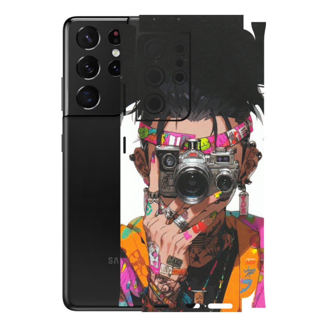 Samsung A/S Series Phone Skins (All Models) - Camera Lover Girl - Matte Finish (M-09) Samsung Galaxy S21 Ultra 5G