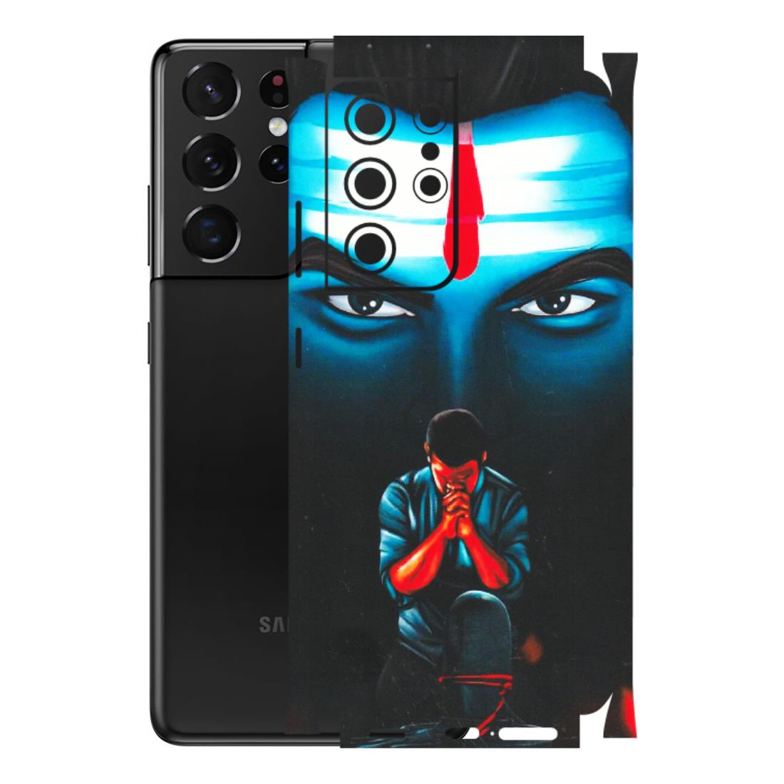 Samsung A/S Series Phone Skins (All Models) - Mahakal Bhakt - Matte Finish (M-112) Samsung Galaxy S21 Ultra 5G