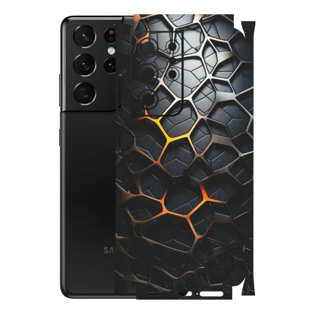 Samsung A/S Series Phone Skins (All Models) - New Abstract Graphite Tiles - Matte Finish (M-130) Samsung Galaxy S21 Ultra 5G