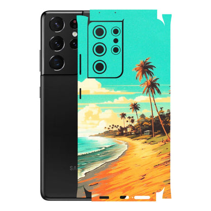 Samsung A/S Series Phone Skins (All Models) - Miami Beach - Matte Finish (M-136) Samsung Galaxy S21 Ultra 5G