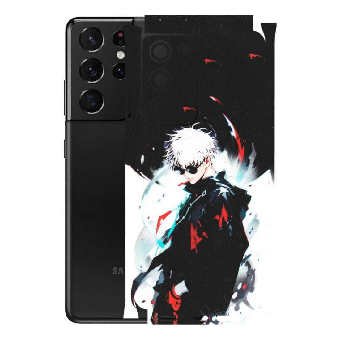 Samsung A/S Series Phone Skins (All Models) - Gojo Powerful Charater Kaisen Anime - Matte Finish (M-144) Samsung Galaxy S21 Ultra 5G