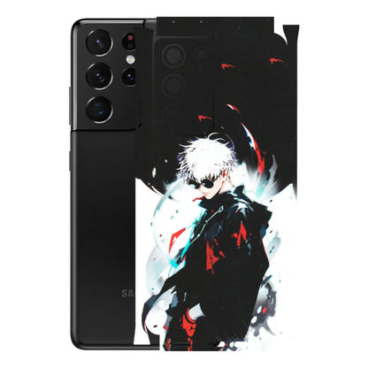 Samsung A/S Series Phone Skins (All Models) - Gojo Powerful Charater Kaisen Anime - Matte Finish (M-144) Samsung Galaxy S21 Ultra 5G