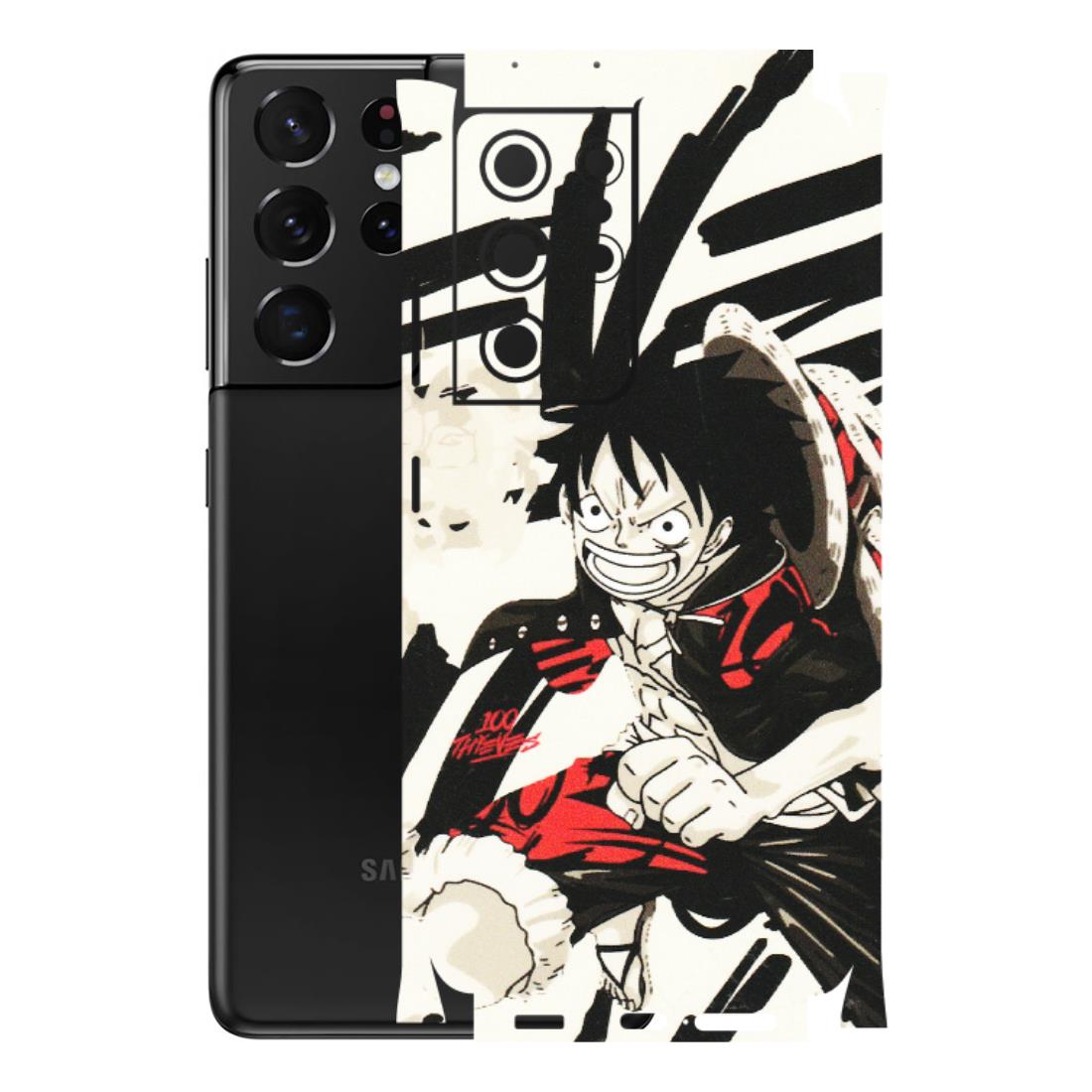 Samsung A/S Series Phone Skins (All Models) - Monkey D.Luffy Manga Anime - Matte Finish (M-145) Samsung Galaxy S21 Ultra 5G