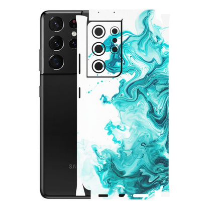 Samsung A/S Series Phone Skins (All Models) - Sky Blue Abstract Colour - Matte Finish (M-146) Samsung Galaxy S21 Ultra 5G