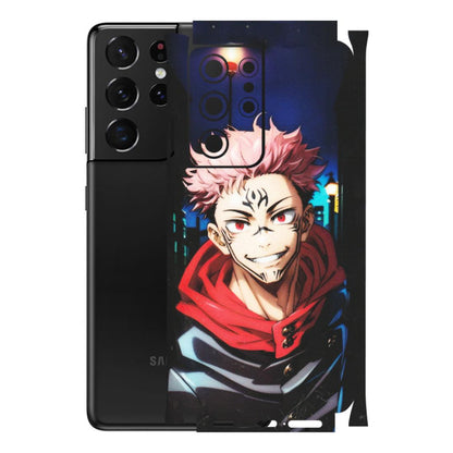 Samsung A/S Series Phone Skins (All Models) - Yuji Itadori Funny Face Anime - Matte Finish (M-152) Samsung Galaxy S21 Ultra 5G