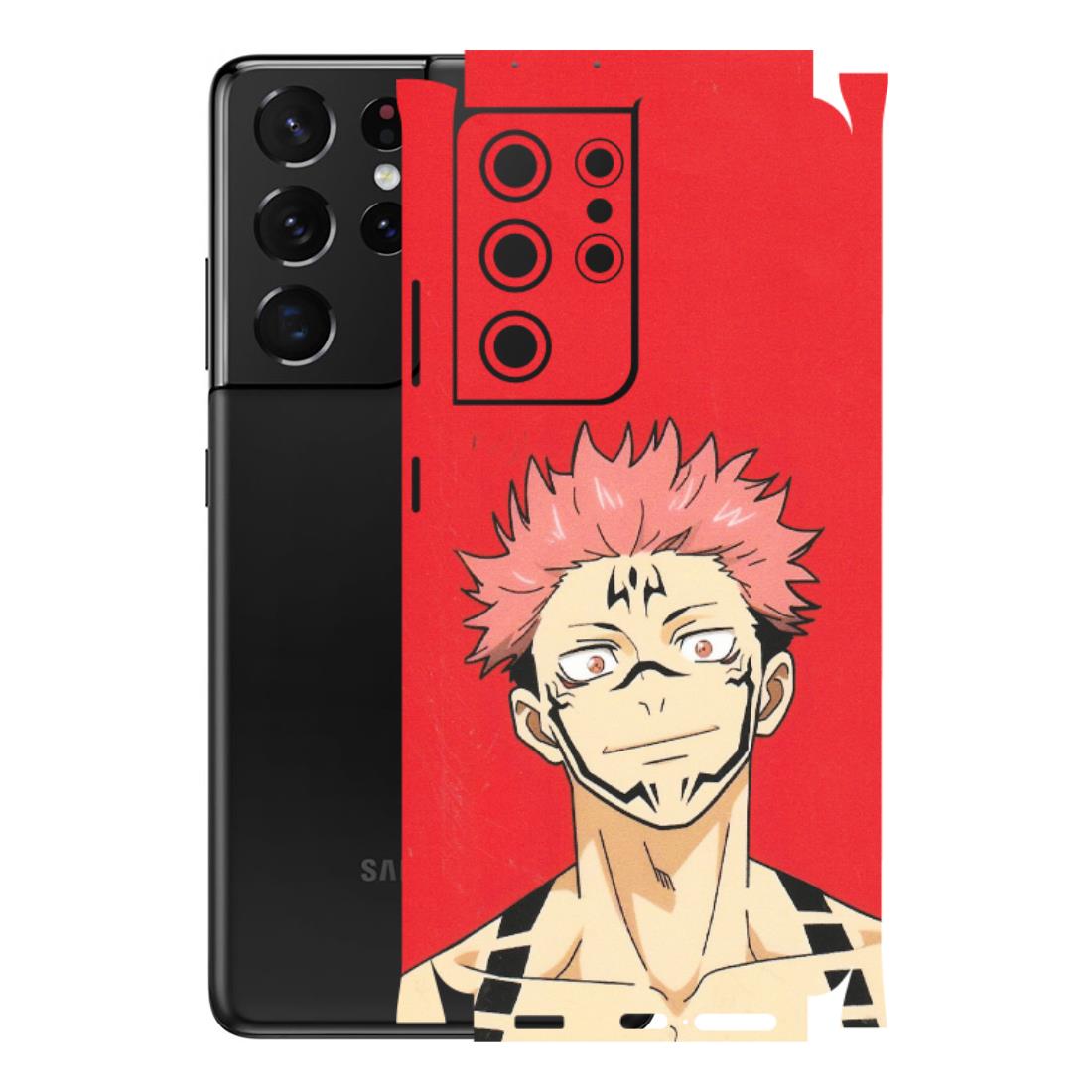 Samsung A/S Series Phone Skins (All Models) - Ryomen Sukuna Fun Anime - Matte Finish (M-153) Samsung Galaxy S21 Ultra 5G
