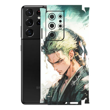 Samsung A/S Series Phone Skins (All Models) - Pirate Hunter One Piece Anime - Matte Finish (M-157) Samsung Galaxy S21 Ultra 5G