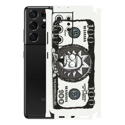 Samsung A/S Series Phone Skins (All Models) - Rick And Morty Hundred Dollar Anime - Matte Finish (M-161) Samsung Galaxy S21 Ultra 5G