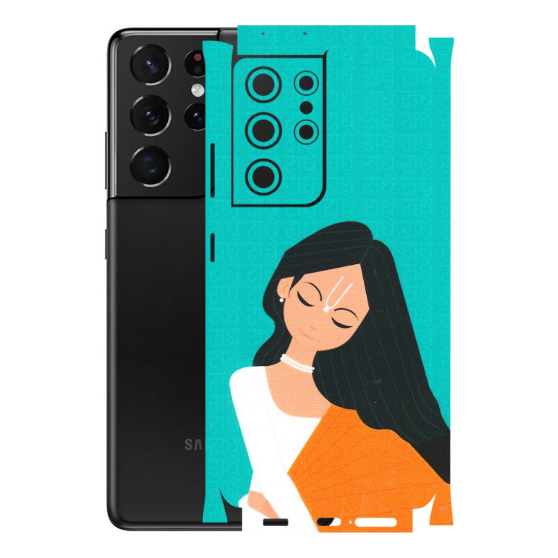 Samsung A/S Series Phone Skins (All Models) - Radhe Radhe With Hindu Symbol - Matte Finish (M-164) Samsung Galaxy S21 Ultra 5G