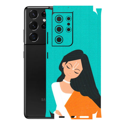 Samsung A/S Series Phone Skins (All Models) - Radhe Radhe With Hindu Symbol - Matte Finish (M-164) Samsung Galaxy S21 Ultra 5G