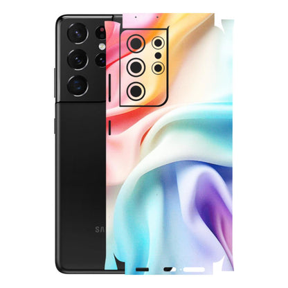 Samsung A/S Series Phone Skins (All Models) - Colourful Silk Cloth - Matte Finish (M-165) Samsung Galaxy S21 Ultra 5G