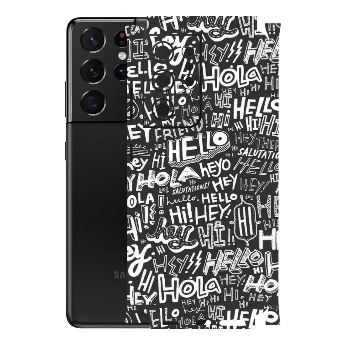 Samsung A/S Series Phone Skins (All Models) - Hi Hello Doodles - Matte Finish (M-25) Samsung Galaxy S21 Ultra 5G