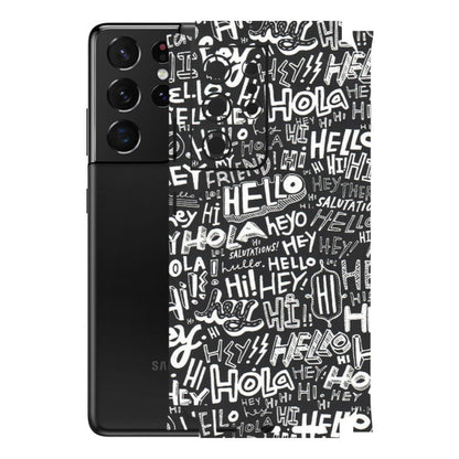 Samsung A/S Series Phone Skins (All Models) - Hi Hello Doodles - Matte Finish (M-25) Samsung Galaxy S21 Ultra 5G