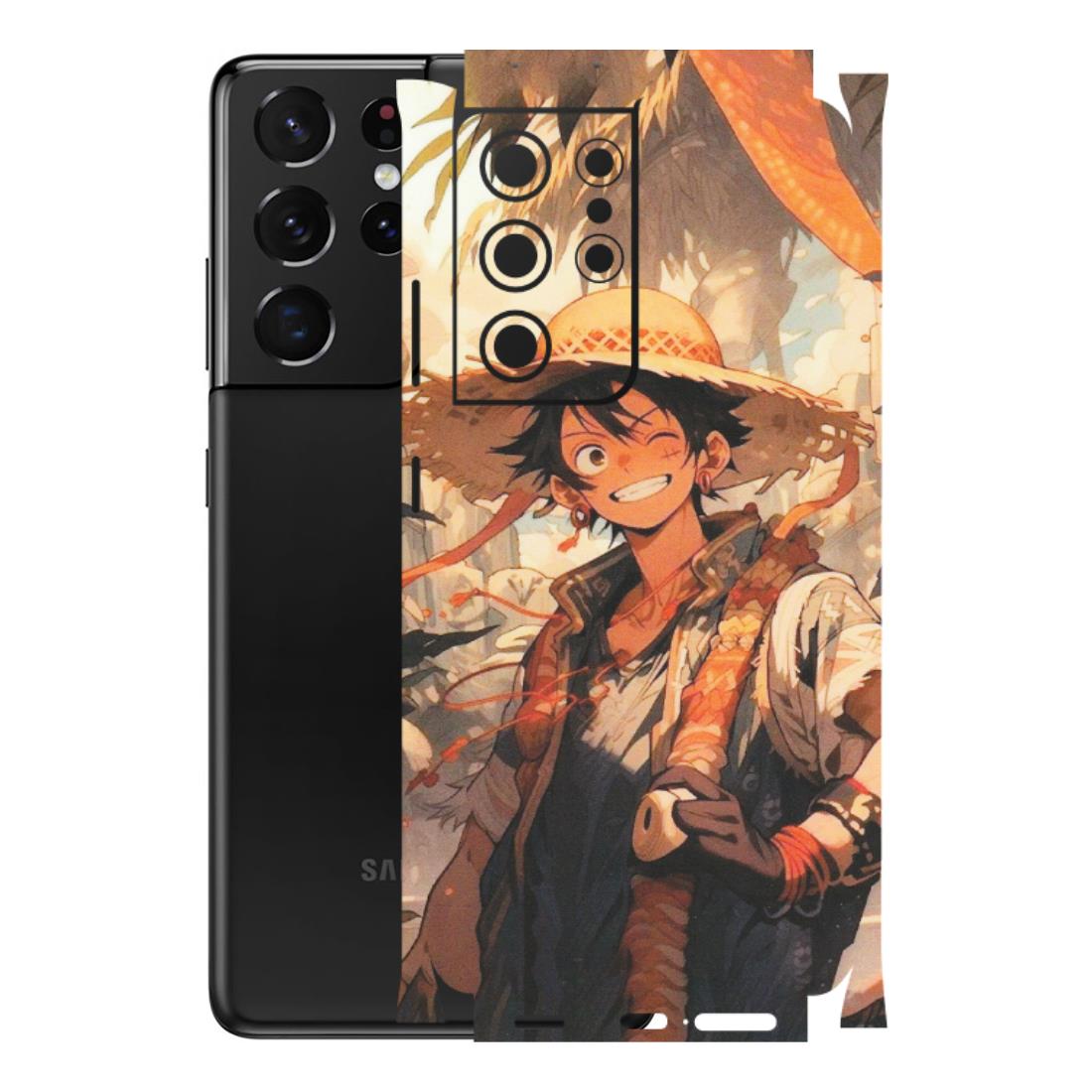 Samsung A/S Series Phone Skins (All Models) - Anime Character Smile - Matte Finish (M-33) Samsung Galaxy S21 Ultra 5G