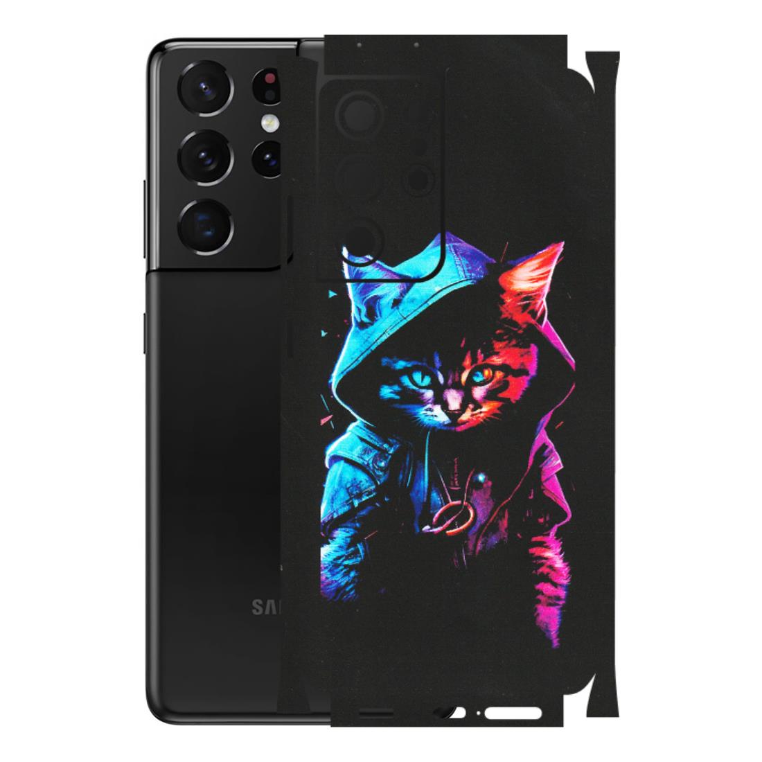 Samsung A/S Series Phone Skins (All Models) - Cyberpunk Cat - Matte Finish (M-45) Samsung Galaxy S21 Ultra 5G
