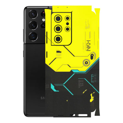 Samsung A/S Series Phone Skins (All Models) - Black Yellow Technica - Matte Finish (M-53) Samsung Galaxy S21 Ultra 5G