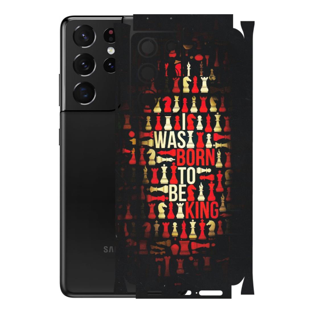 Samsung A/S Series Phone Skins (All Models) - Born To Be King - Matte Finish (M-73) Samsung Galaxy S21 Ultra 5G
