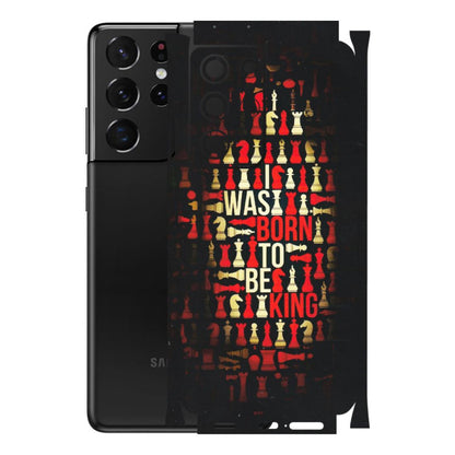 Samsung A/S Series Phone Skins (All Models) - Born To Be King - Matte Finish (M-73) Samsung Galaxy S21 Ultra 5G