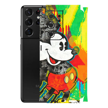 Samsung A/S Series Phone Skins (All Models) - Multiple Mickey With Colourful Texture - Matte Finish (M-84) Samsung Galaxy S21 Ultra 5G