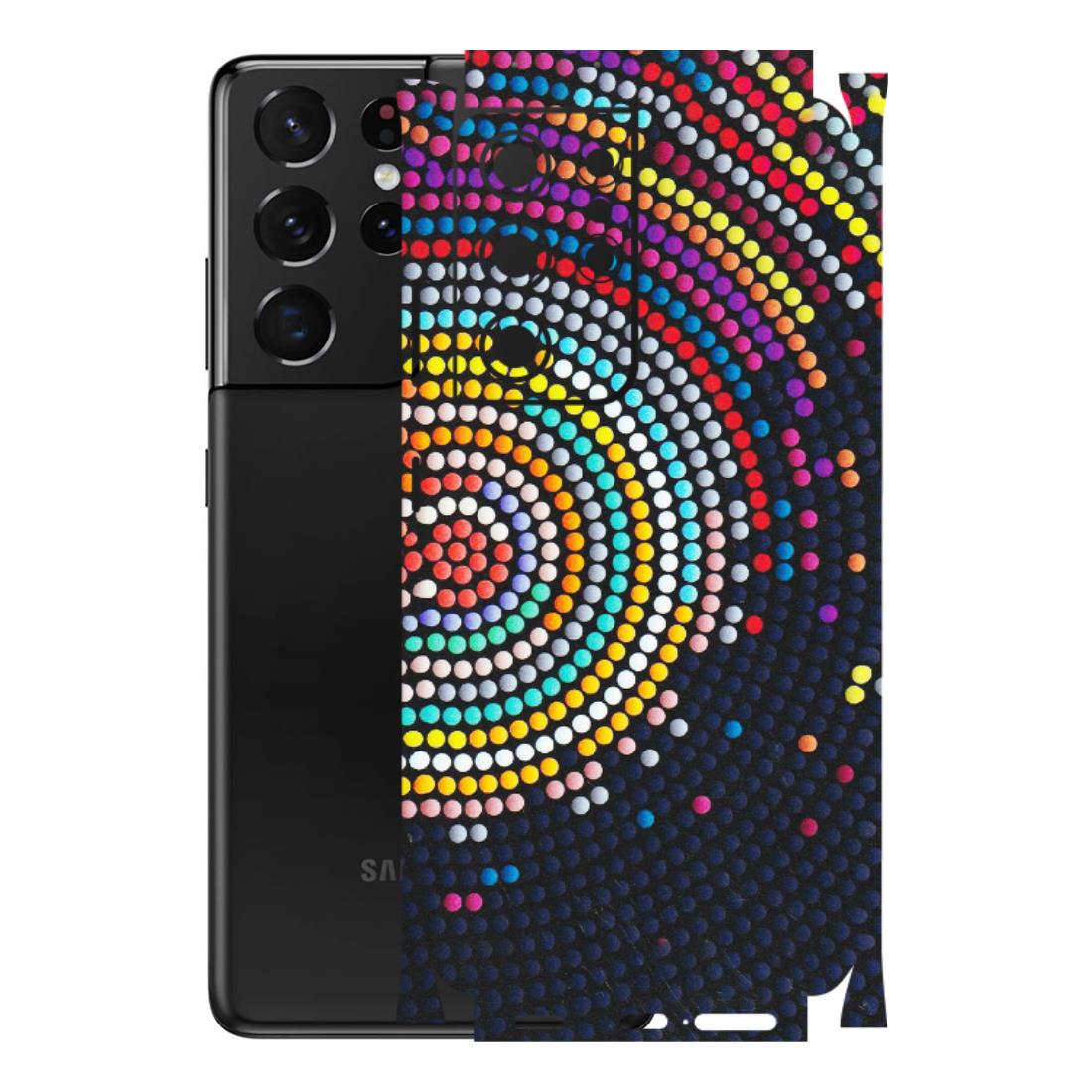 Samsung A/S Series Phone Skins (All Models) - Rainbow Dot Mandala - Matte Finish (M-97) Samsung Galaxy S21 Ultra 5G