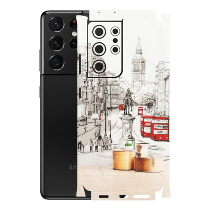 Samsung A/S Series Phone Skins (All Models) - London Street - Transparent Finish (T-02) Samsung Galaxy S21 Ultra 5G