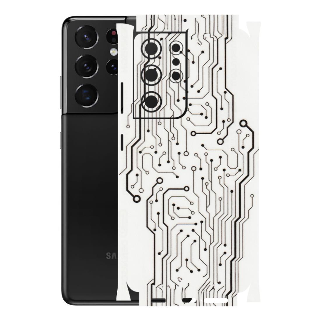 Samsung A/S Series Phone Skins (All Models) - Tech Circuits - Transparent Finish (T-03) Samsung Galaxy S21 Ultra 5G