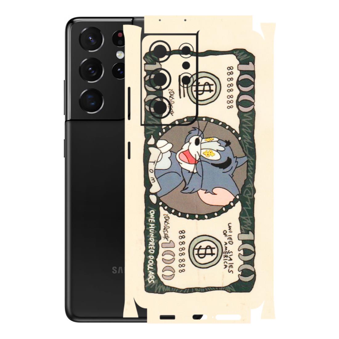 Samsung A/S Series Phone Skins (All Models) - One Hundred Dollar Tom - Transparent Finish (T-16) Samsung Galaxy S21 Ultra 5G