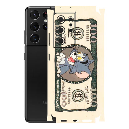 Samsung A/S Series Phone Skins (All Models) - One Hundred Dollar Tom - Transparent Finish (T-16) Samsung Galaxy S21 Ultra 5G