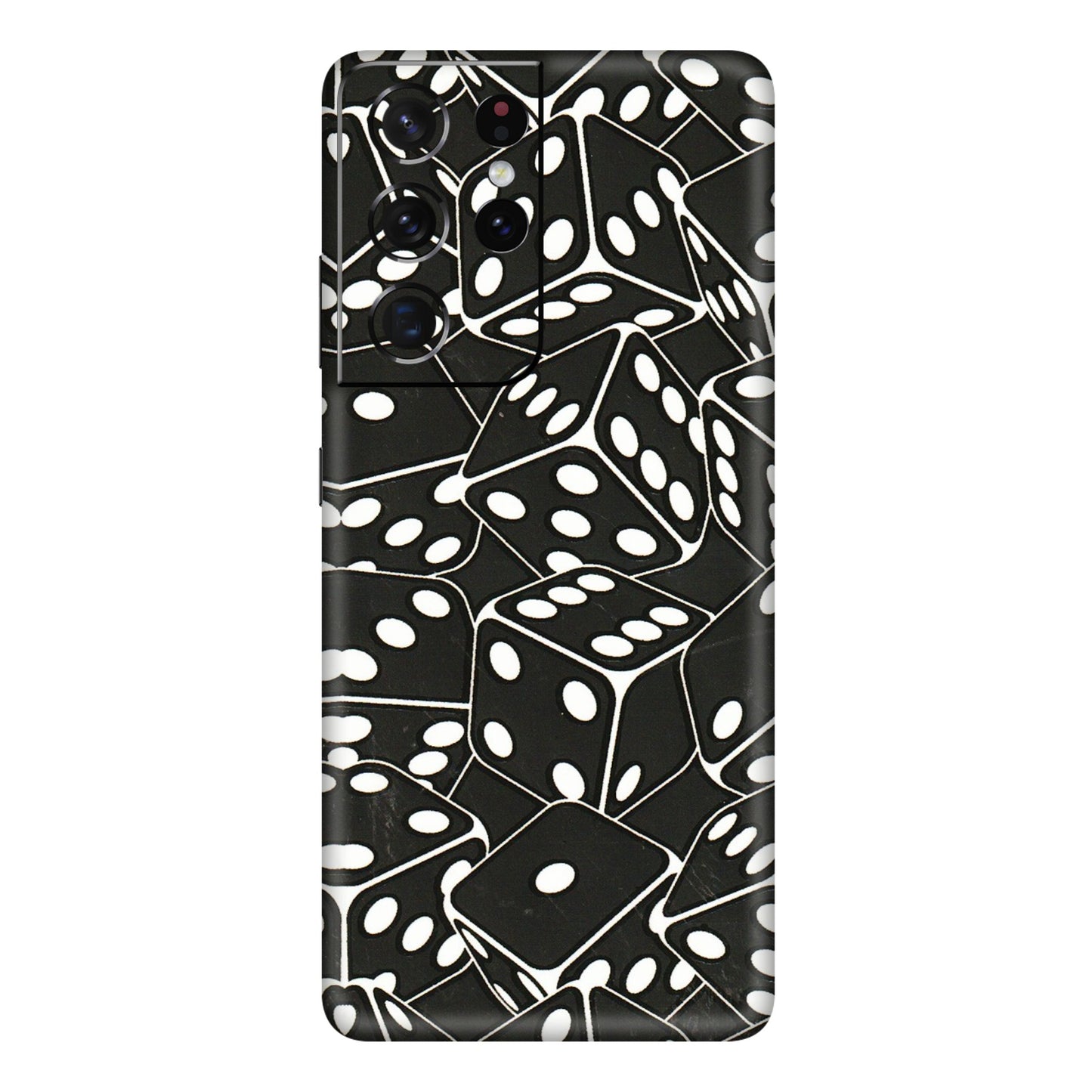 Samsung A/S Series Phone Skins (All Models) - Big Black Dices - 3D Embossed Finish (L-106) Samsung Galaxy S21 Ultra 5G