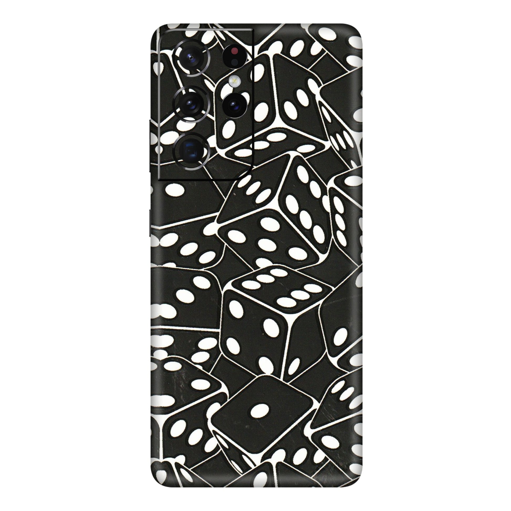 Samsung A/S Series Phone Skins (All Models) - Big Black Dices - 3D Embossed Finish (L-106) Samsung Galaxy S21 Ultra 5G