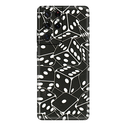 Samsung A/S Series Phone Skins (All Models) - Big Black Dices - 3D Embossed Finish (L-106) Samsung Galaxy S21 Ultra 5G