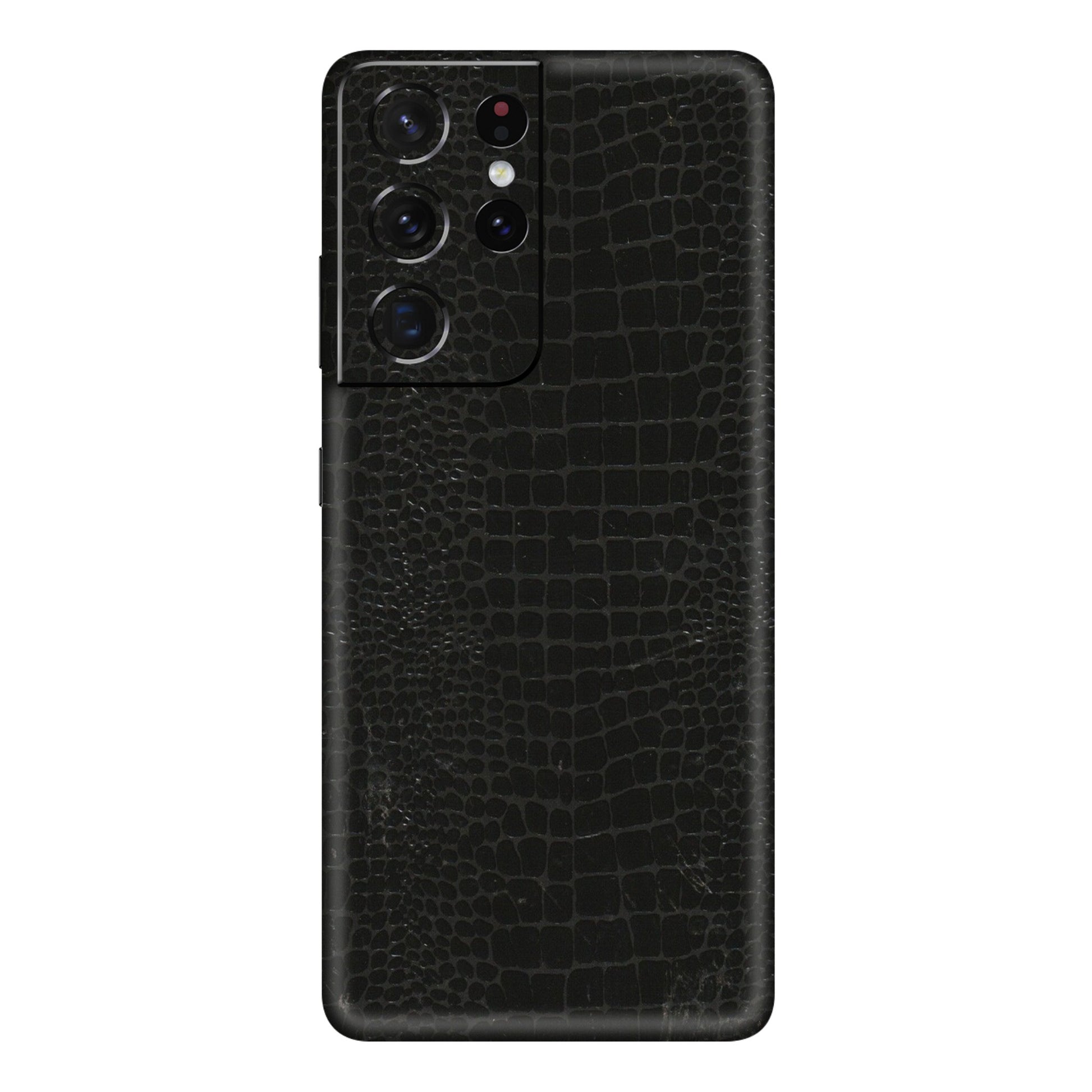 Samsung A/S Series Phone Skins (All Models) - Snake Leather Black - 3D Embossed Finish (L-107) Samsung Galaxy S21 Ultra 5G