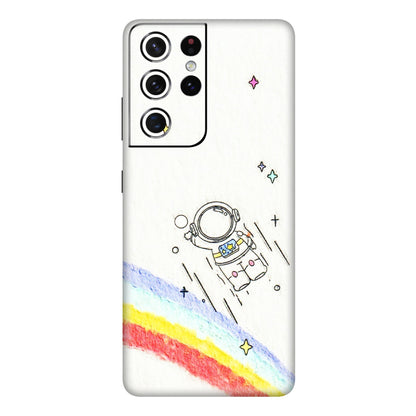 Samsung A/S Series Phone Skins (All Models) - Milkyway Astronaut - 3D Embossed Finish (L-110) Samsung Galaxy S21 Ultra 5G
