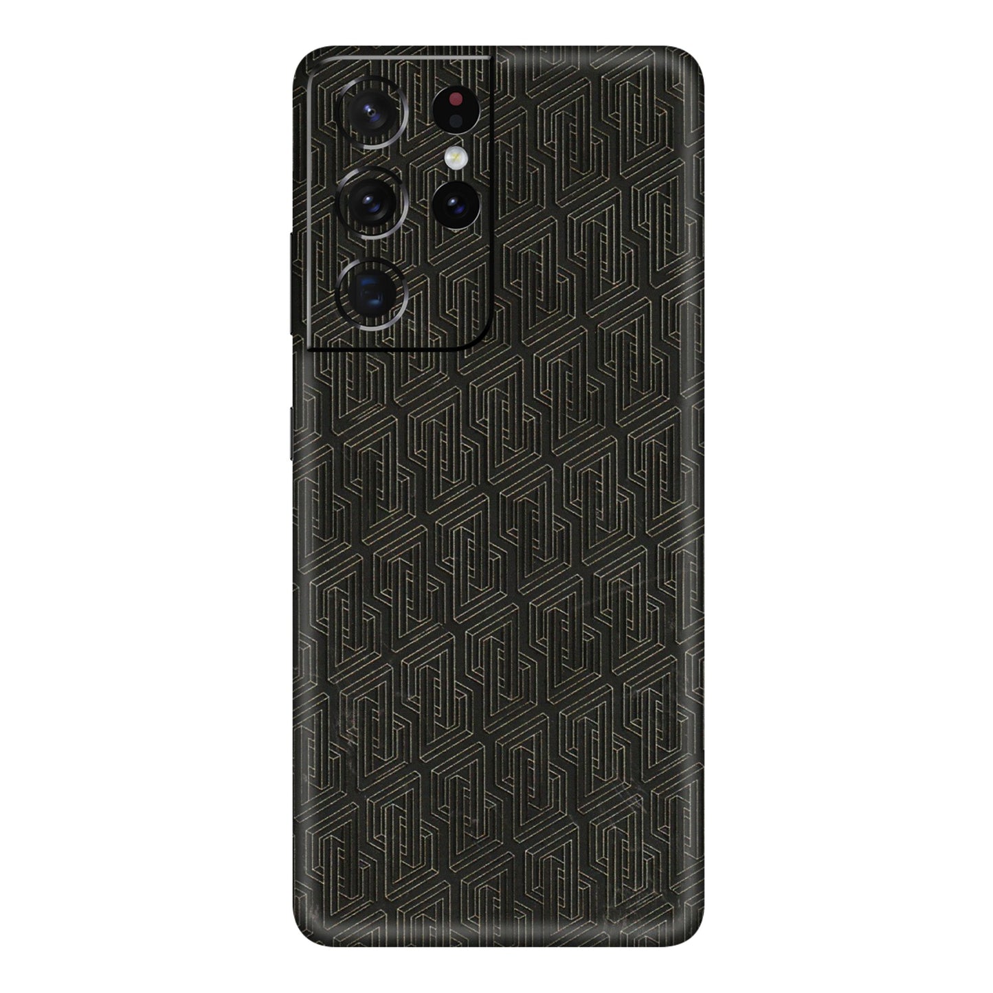 Samsung A/S Series Phone Skins (All Models) - Black Abstract Pattern - 3D Embossed Finish (L-117) Samsung Galaxy S21 Ultra 5G