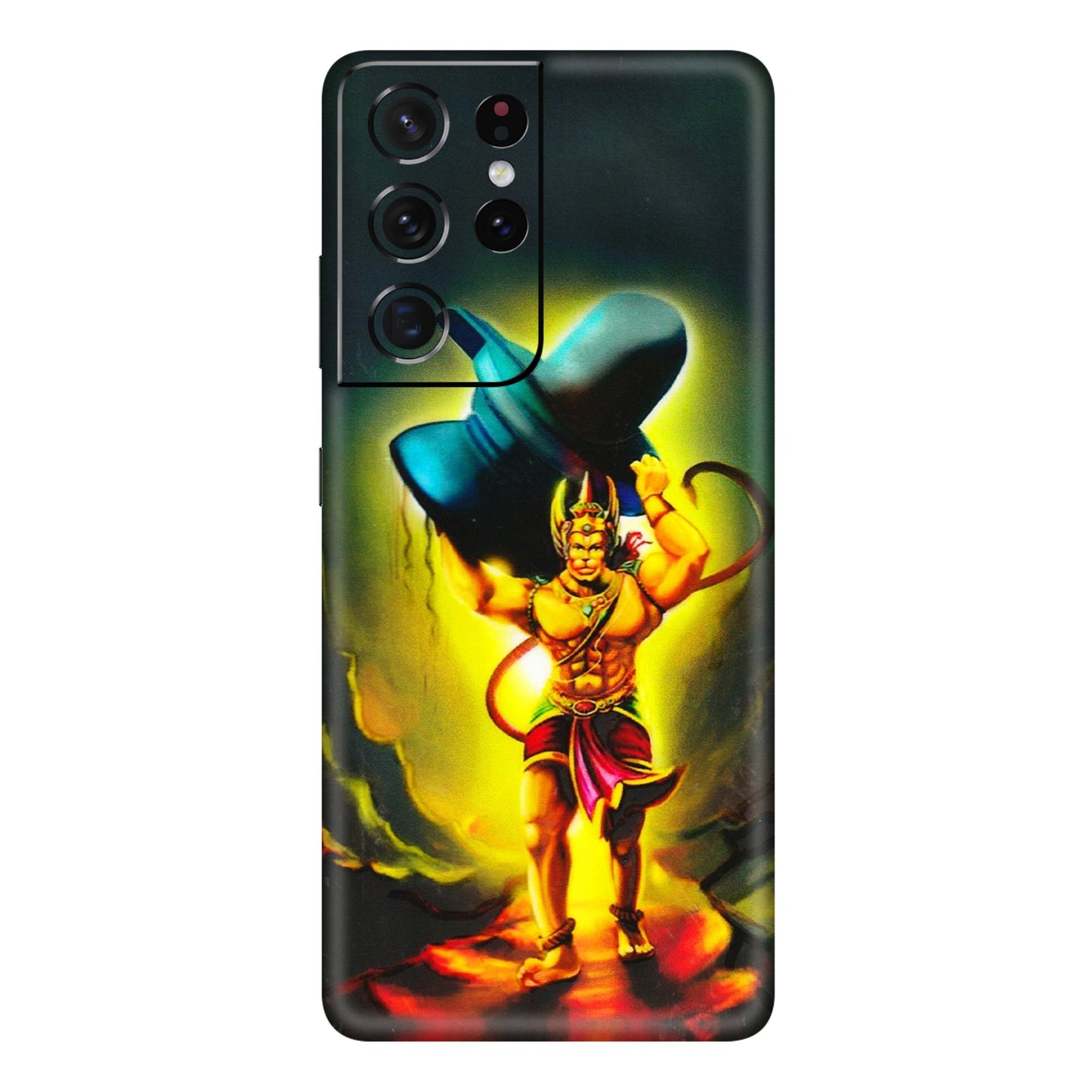 Samsung A/S Series Phone Skins (All Models) - Hanuman Ji - 3D Embossed Finish (L-128) Samsung Galaxy S21 Ultra 5G