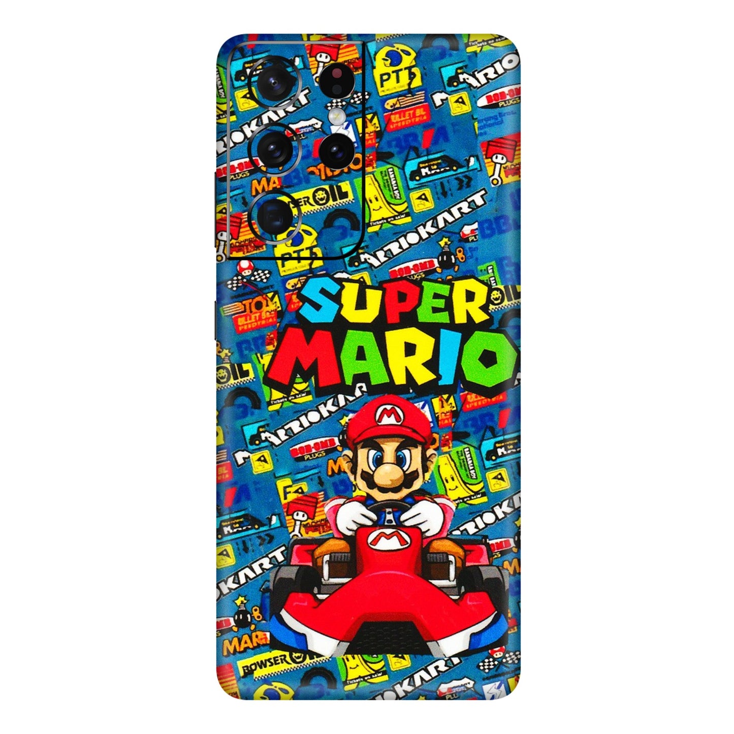 Samsung A/S Series Phone Skins (All Models) - Super Mario Kart - 3D Embossed Finish (L-140) Samsung Galaxy S21 Ultra 5G