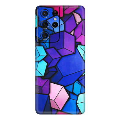Samsung A/S Series Phone Skins (All Models) - Cube Doodle - 3D Embossed Finish (L-141) Samsung Galaxy S21 Ultra 5G