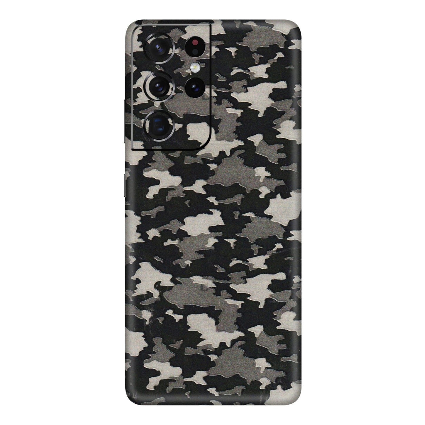 Samsung A/S Series Phone Skins (All Models) - Black/Grey Camoflaunge - 3D Embossed Finish (L-142) Samsung Galaxy S21 Ultra 5G
