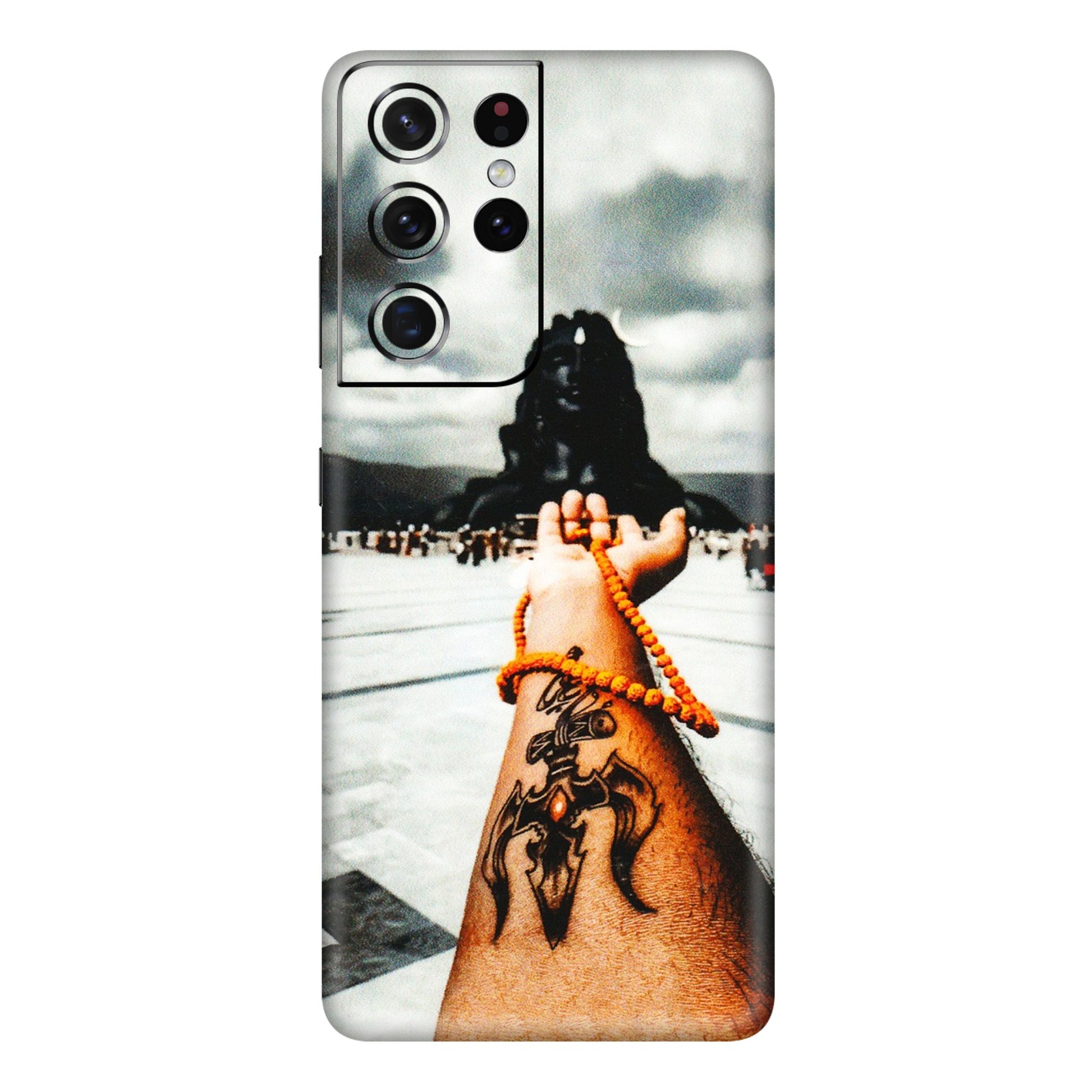 Samsung A/S Series Phone Skins (All Models) - Jai Adiyogi Mahakaal - 3D Embossed Finish (L-164) Samsung Galaxy S21 Ultra 5G