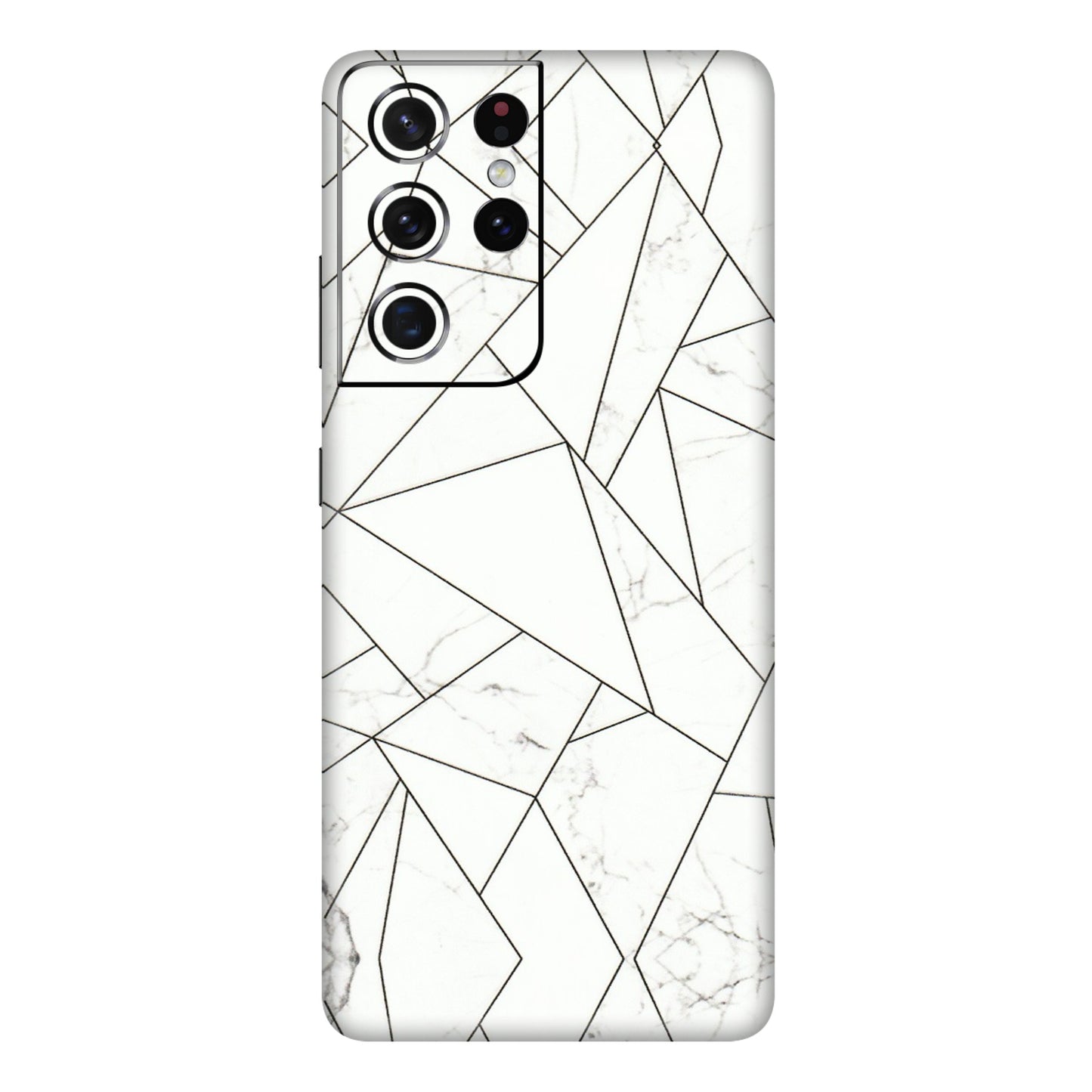 Samsung A/S Series Phone Skins (All Models) - Luxury White Marble Effect - 3D Embossed Finish (L-168) Samsung Galaxy S21 Ultra 5G
