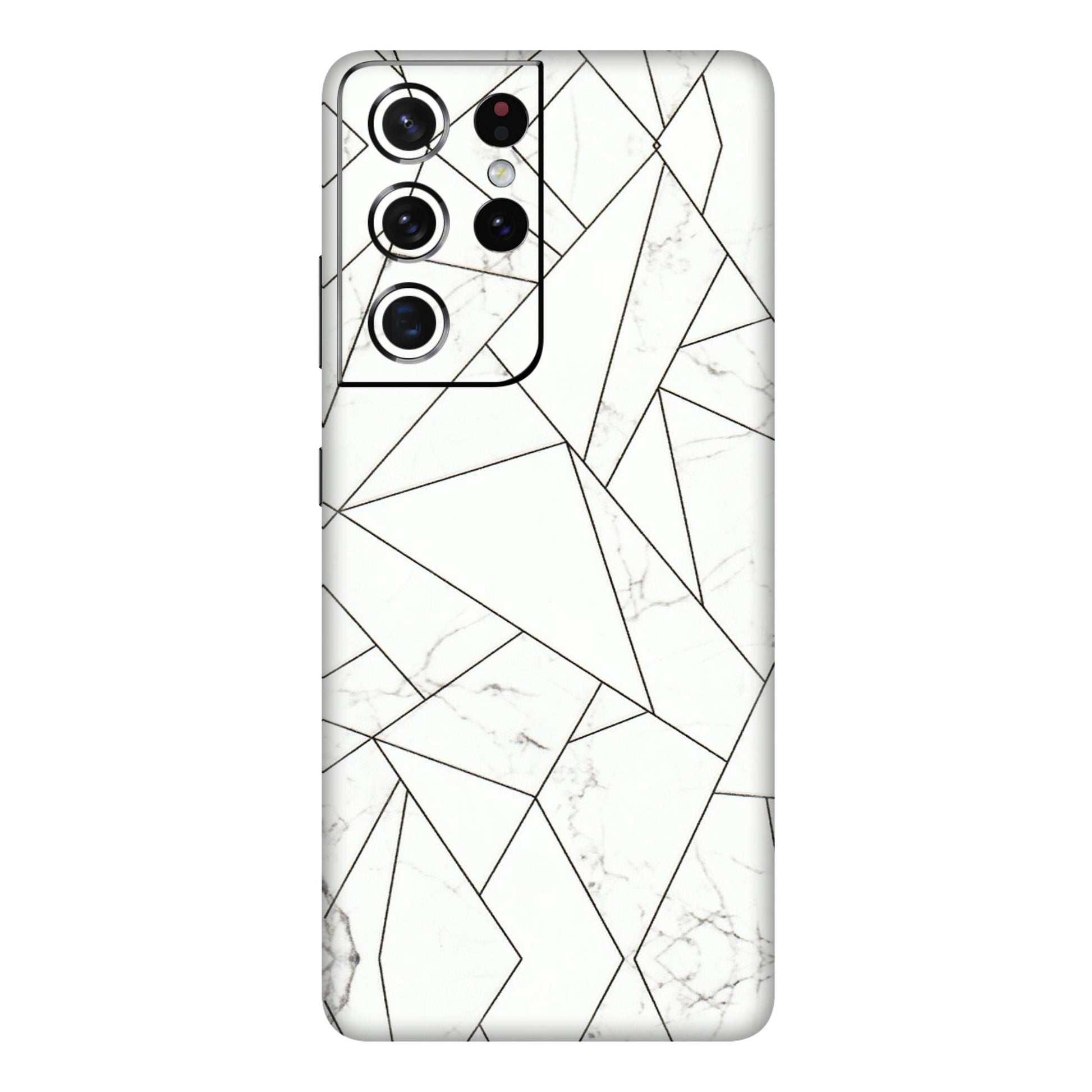 Samsung A/S Series Phone Skins (All Models) - Luxury White Marble Effect - 3D Embossed Finish (L-168) Samsung Galaxy S21 Ultra 5G