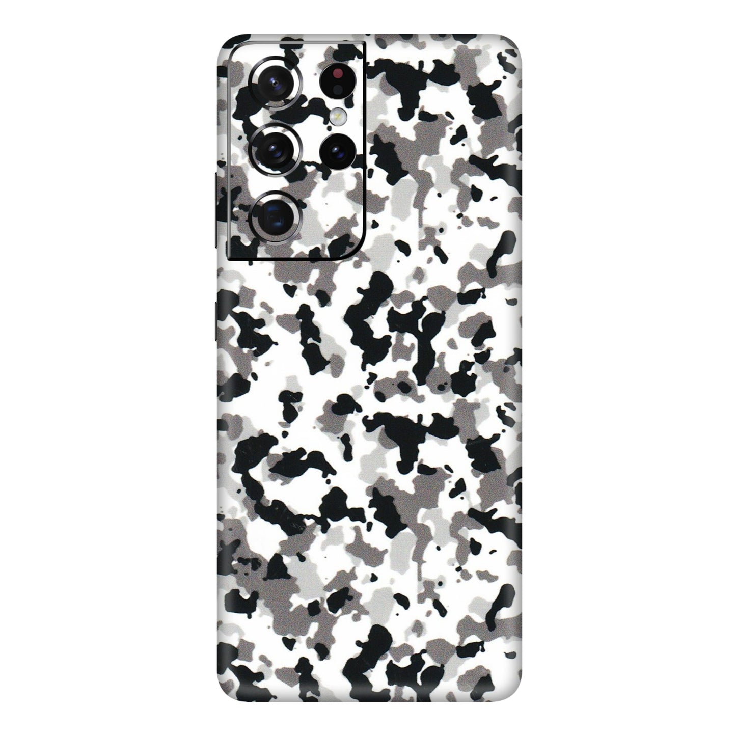 Samsung A/S Series Phone Skins (All Models) - White Black Camouflage - 3D Embossed Finish (L-18) Samsung Galaxy S21 Ultra 5G