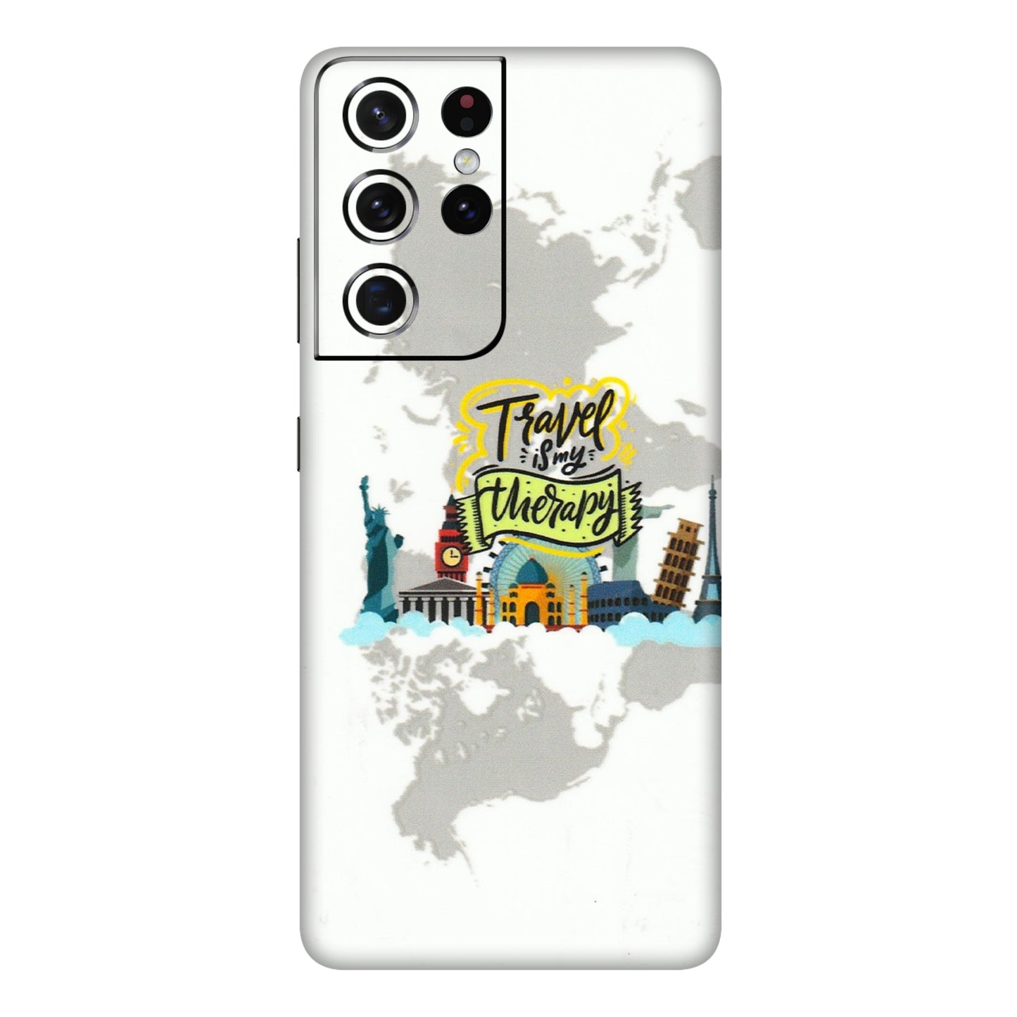 Samsung A/S Series Phone Skins (All Models) - Travel Therapy - 3D Embossed Finish (L-199) Samsung Galaxy S21 Ultra 5G