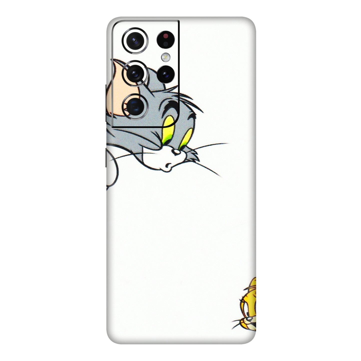 Samsung A/S Series Phone Skins (All Models) - Cute Tom And Jerry - 3D Embossed Finish (L-220) Samsung Galaxy S21 Ultra 5G